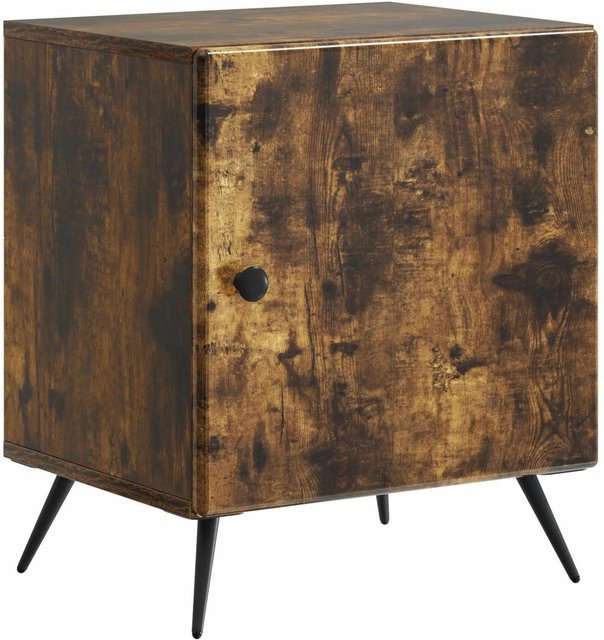 vidaXL Nachttisch in Geräucherte Eiche, moderner Beistelltisch aus Holzwerkstoff, Farbe Braun, B/T/H: 43 x 34,5 x 50 cm - Bild 1
