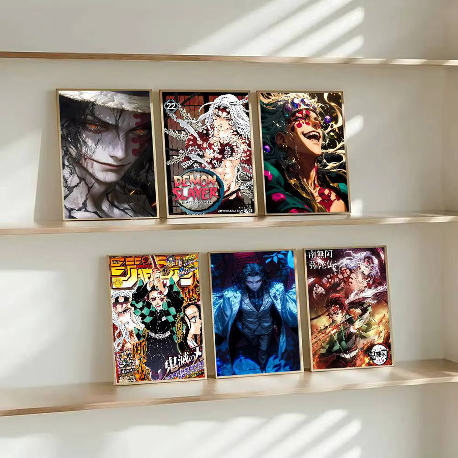 Demon Slayer Kibutsuji Muzan Anime Poster Wasserdichter Wandaufkleber Mehrfarbig - Bild 3