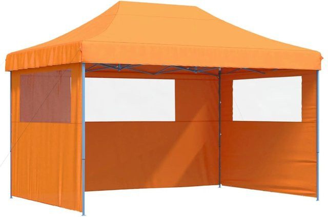 vidaXL Party-Zelt aus Oxford-Stoff und Stahl in Orange, B/T/H: 279 x 410 x 315 cm - Bild 1