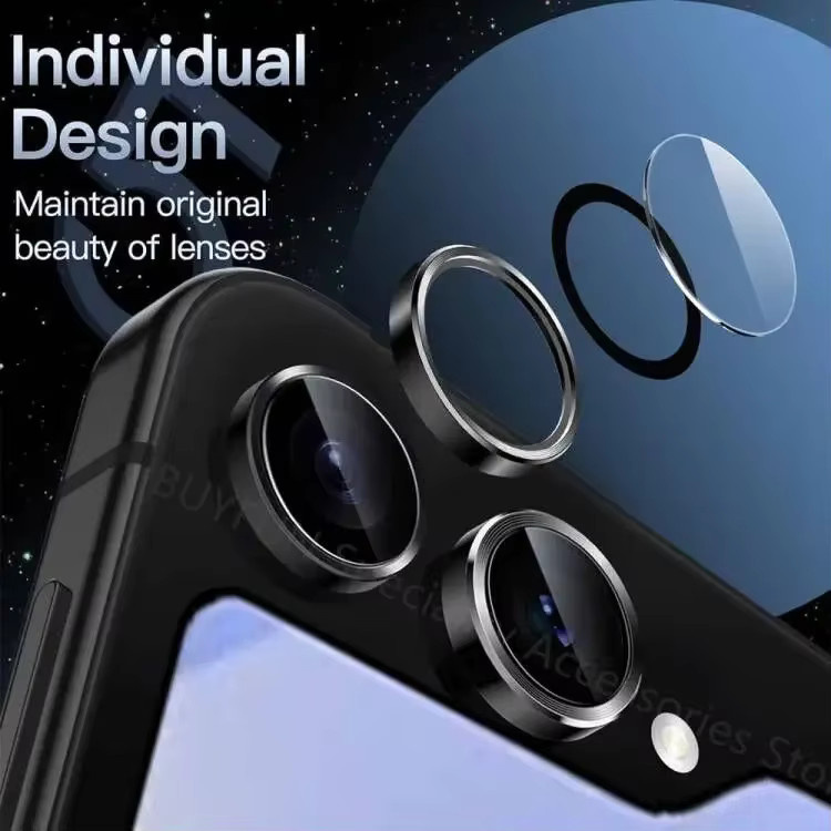 Samsung Z Fold Flip 7 6 5 4 Metall Ring Kamera Schutz Abdeckung in Gold - Bild 3