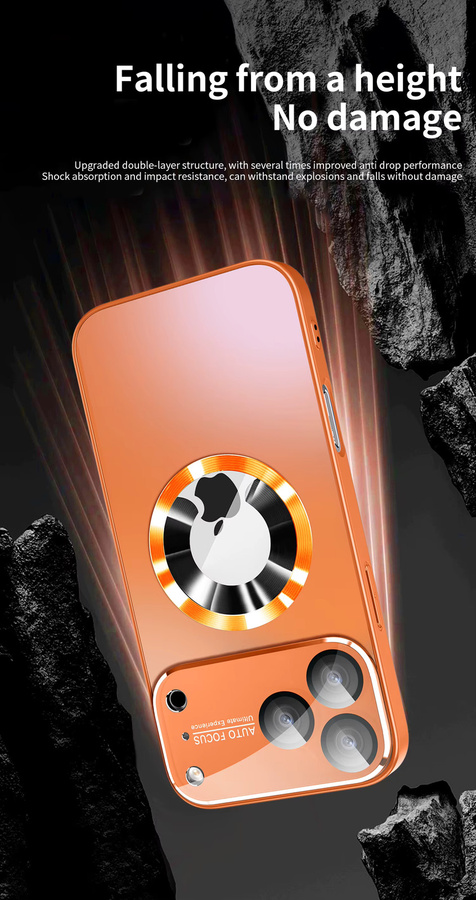 RPKKS Magnetische Matte Hülle aus Titanlegierung für iPhone 11 bis iPhone 17 Pro Max Plus mit MagSafe und Kameraschutz in Blau - Bild 3