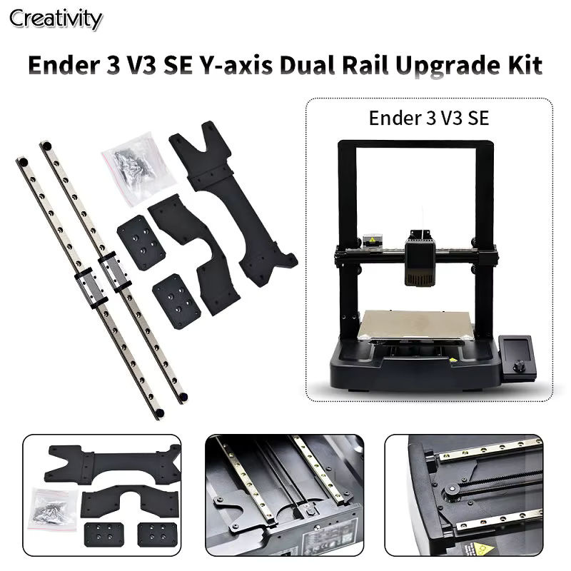 Creality Ender 3 V3 SE/KE Upgrade-Kit für X/Y-Achsen mit Linearführung, Messingdüse, Hotend-Kit und MGN9H-Schiene (300 mm Länge) - Bild 2