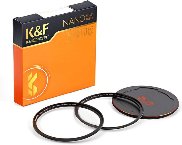 K&F CONCEPT NANO-X-1/8 Weichzeichner-Diffusionsfilter mit FMC-Grünfilm, Schwarz, Durchmesser: 49 mm - Bild 1