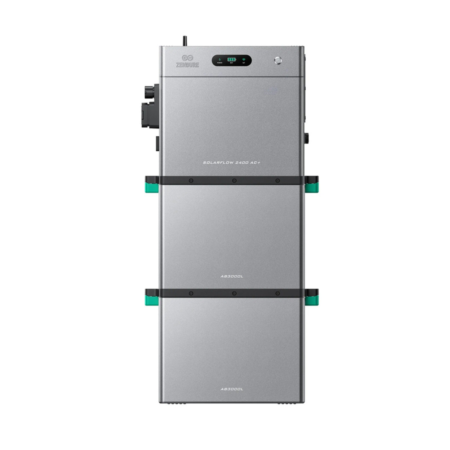 Zendure SuperCharged SolarFlow 2400 AC Plus Balkonkraftwerk mit bidirektionalem AC Ausgang bis 2400W und 2 AB3000L in Silver/Grey - Bild 2