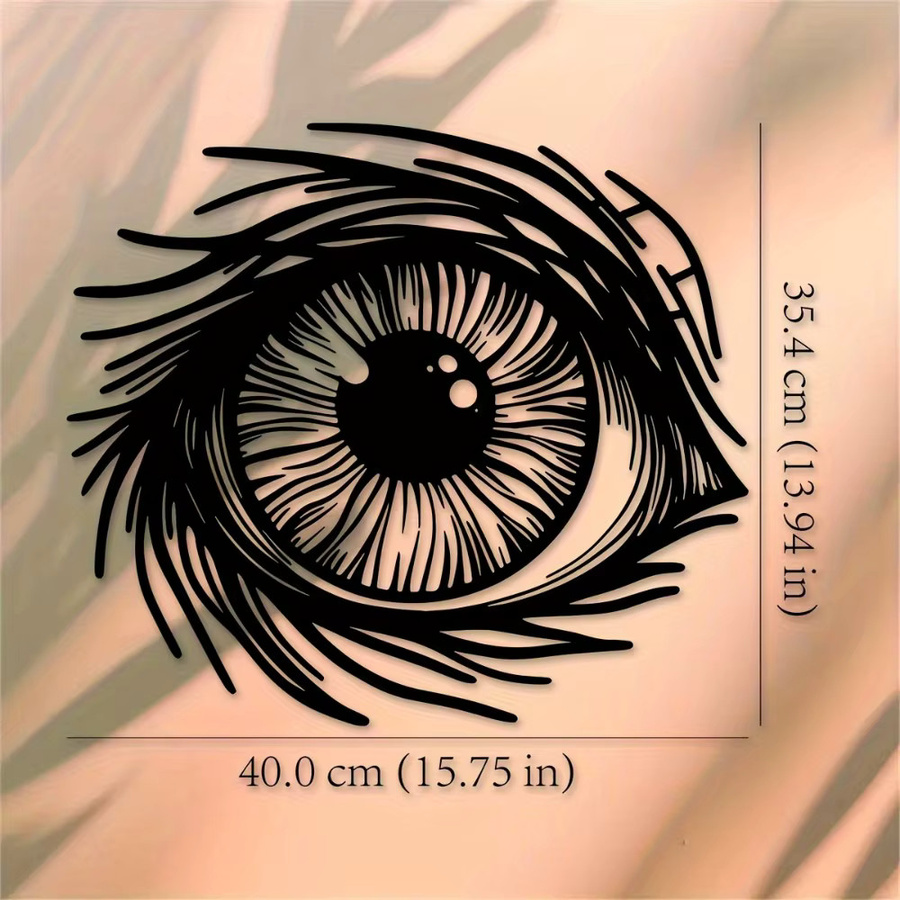 CIFBUY Abstrakte Gotische Metall-Wandkunst in Schwarz mit Augen-Design zur Wanddekoration - Bild 3