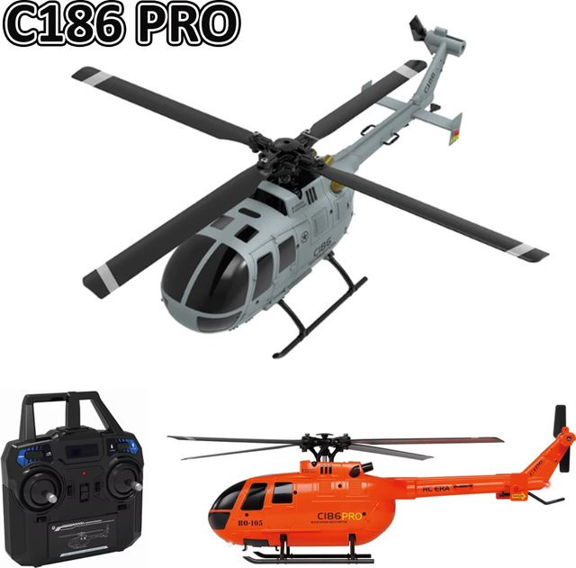 JIKEFUN C186 PRO RC Hubschrauber 4CH BO105, Flugzeug, ferngesteuert - Bild 1