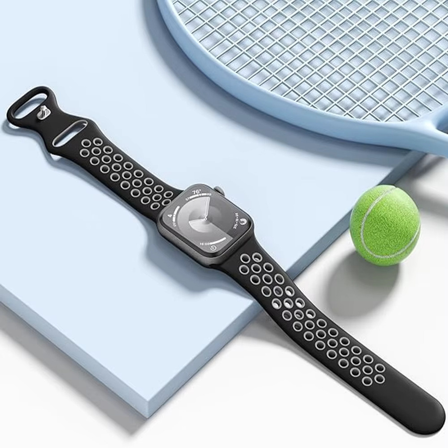 ZHANGU Uhrenarmband Silikon, Schwarz, Unisex - Bild 5