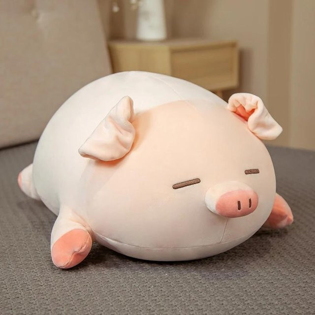 Yiran Health & Beauty Kawaii Schwein Plüschtier, Rosa, 50cm - Bild 1