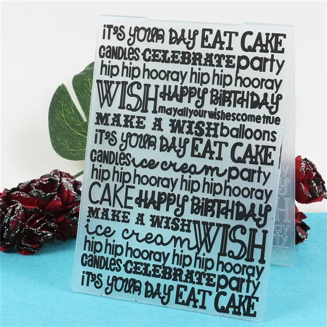 Alles Gute zum Geburtstag Stempel aus transparentem Kunststoff für Scrapbooking und Kartenherstellung - Bild 1