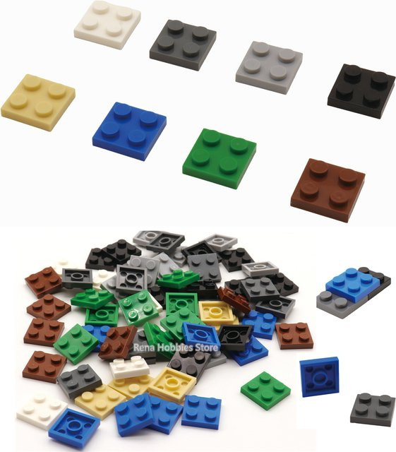 Brilliant Platte 2 x 2 3022 Steine, Stadtbau, 100-teiliges Set, Bunt / Mehrfarbig - Bild 1