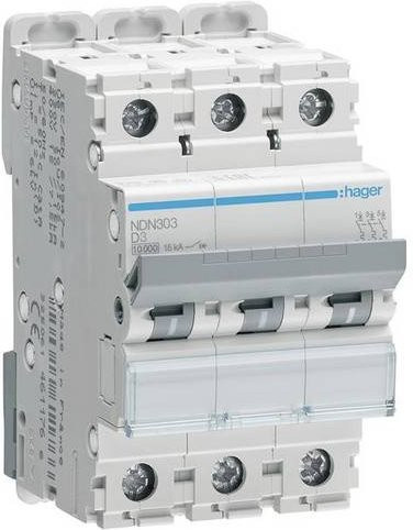 Hager NDN303 Leitungsschutzschalter 3-polig 3A 400V - Bild 1