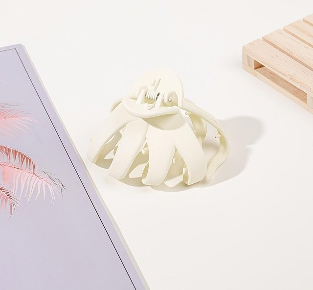 Haarspange Oktopus, mattiert, beige, Damen - Bild 1