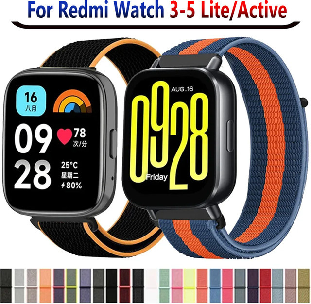 Xiaomi Uhrenarmband Nylon, Bunt, 22mm, Redmi Uhr 3 Lite, 3 Aktive, 5 lite, 5 Aktive - Bild 1
