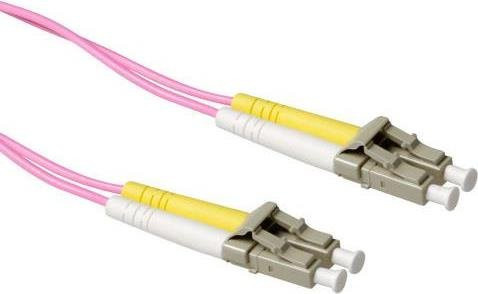 ACT LSZH Multimode OM4 Glasfaser-Patchkabel Duplex mit LC-LC Steckern, Länge: 25 m - Bild 1
