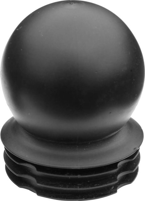 Zaunkappen von levitexx.-ECO aus Kunststoff in Tiefschwarz mit Kugelform für Rundpfosten Ø 60 mm - Bild 1