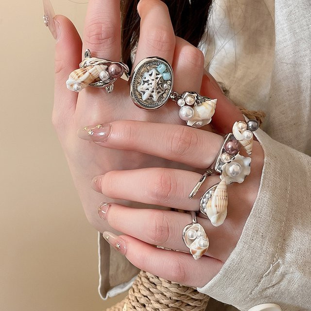 imixlot Ring, Silber, Perle, Vintage - Bild 1