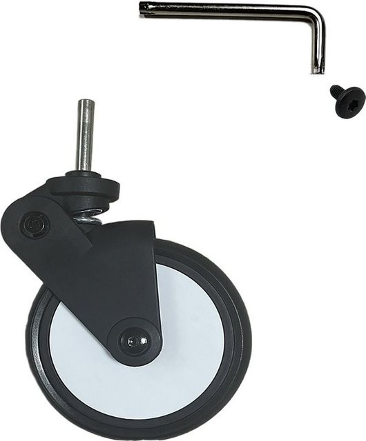 SHgaolan Ersatzräder für Kinderwagen Front Wheel in Schwarz aus Kunststoff und Gummi - Bild 1