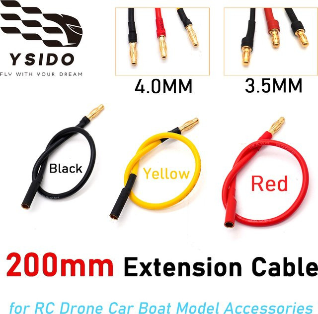 YSIDO Verlängerungskabel, Gold Bullet Banana Connector, Metall, Bunt / Mehrfarbig - Bild 1