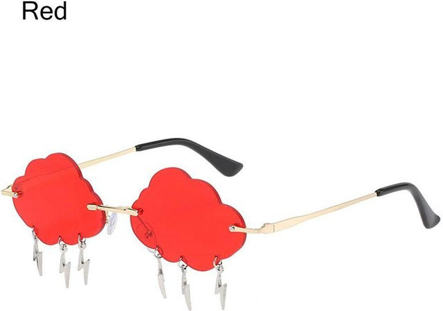 Yiran glasses Sonnenbrille Wolken-Blitzform, randlos, multicolor, Damen - Bild 1