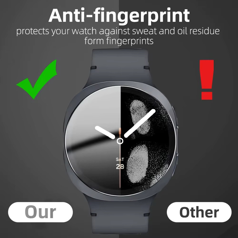 Samsung Displayschutzfolie Glas, 3 Stück, Galaxy Watch3 Watch4 Watch5 Watch6 - Bild 4