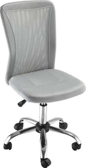 Vinsetto Ergonomischer Bürostuhl von Aosom mit Mesh-Stoffbezug in Grau, höhenverstellbar und 360 Grad drehbar mit verchromtem Fußgestell - Bild 1