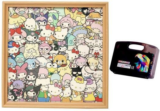 Cartoon Katze Holz Malpuzzle Set, Bunt / Mehrfarbig, DIY Handbemalt - Bild 1