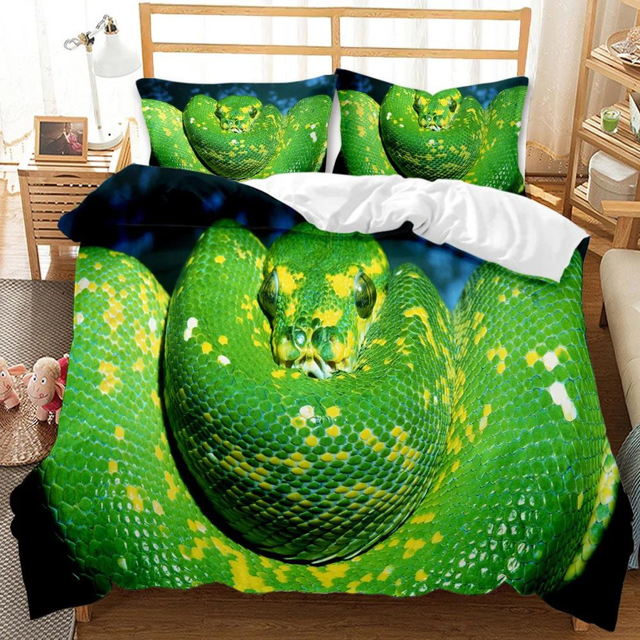 Lodestar Schlangen-Bettwäsche-Set mit 3D-Digitaldruck aus Mikrofaser, B/H: 135 x 200 cm - Bild 1