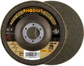 Rhodius TOPline VKSS WS Vlieskompaktscheibe 115 x 22,23 mm 4S-very fine in Braun - Bild 1