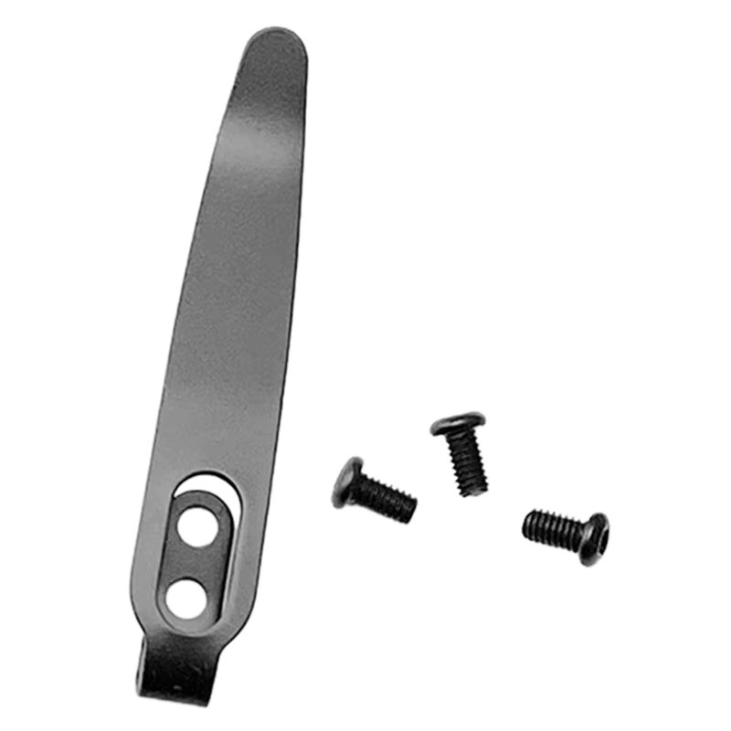 OOTDTY Edelstahl Messer Rücken Clip mit Schrauben in Schwarz für DIY Klappmesser Herstellung - Bild 2