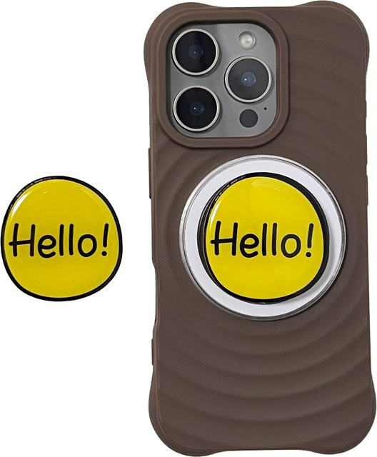 LS Handy Griptok mit süßem Cartoon-Orange-Design als Handhalterung für iPhone 17 Pro Max und 16 Pro Max in Orange - Bild 1