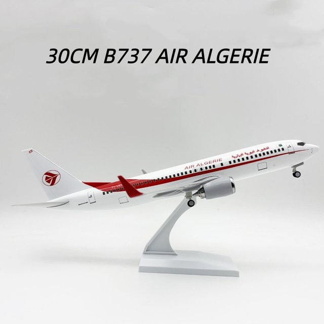 ZOCO Flugzeug B737 Air Algerie, Modellflugzeug, Harzdruckguss, 30 cm - Bild 1