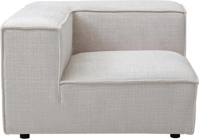 Vente-unique Sessel Ruzolo mit gerader Rückenlehne in Beige aus Chenillestoff, Breite: 103 cm, Tiefe: 67 cm, Höhe: 67 cm - Bild 1