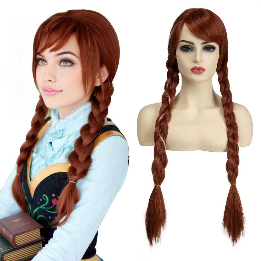 G&T Wig Zopf-Prinzessin-Perücke, braun, geflochten, Prinzessin - Bild 6