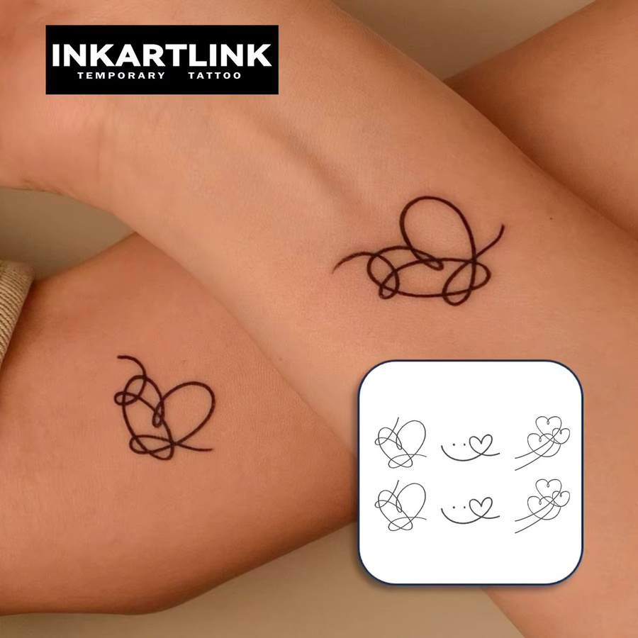 INKARTLINK Linie Liebe semi permanente Tätowierung, wasserdicht - Bild 2