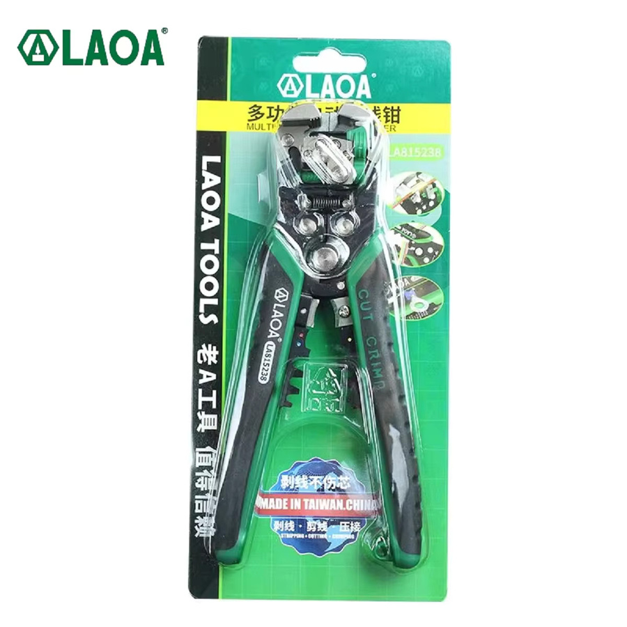 LAOA Automatische Abisolierzange für 0,13-10mm² AWG26-8 inklusive Drahtschneider und Crimpklemmen-Funktion sowie 2 Ersatzfedern - Bild 3