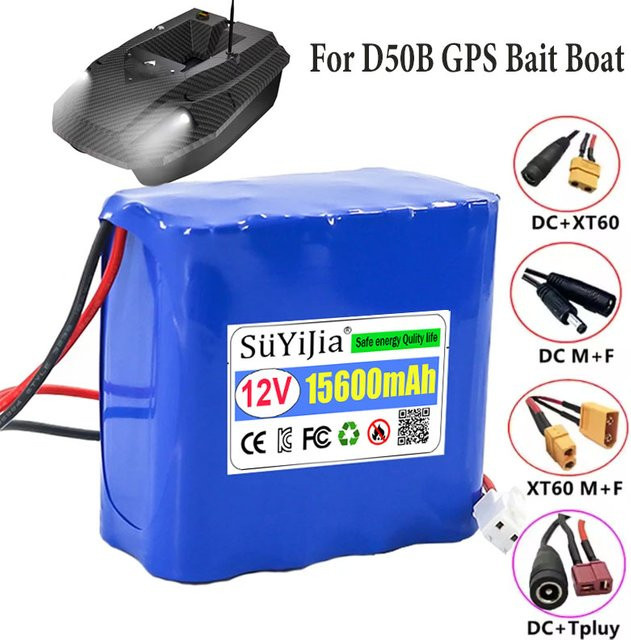 SUYIJIA D50B GPS Köderboot Lithium-Akku 12 V 15600 mAh in Blau - Bild 1