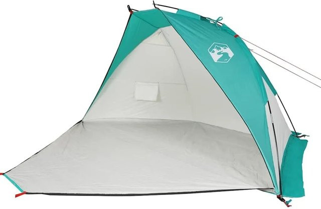 vidaXL Strandzelt aus Polyester in Grün, B/T/H: 268 x 223 x 125 cm - Bild 1