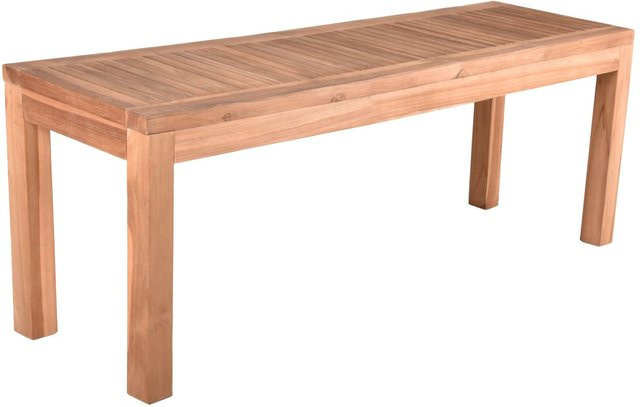 Gartenbank Biaro von Garden Pleasure aus Teakholz, 2-Sitzer, braun, B/H/T: 120 x 45 x 35 cm - Bild 1