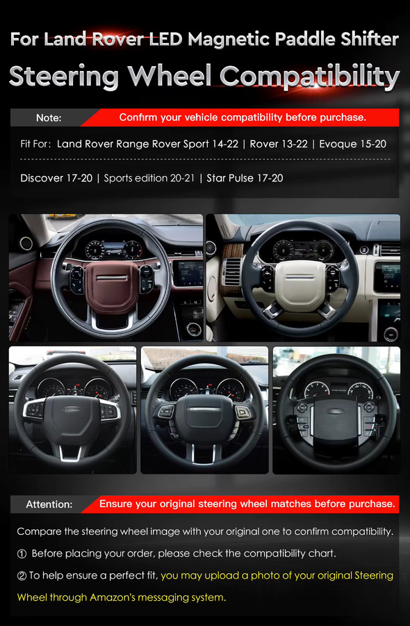 TDD Carbonfaser-Magnetschaltwippen in Schwarz für Jaguar XFL XEL XF Sportbrake F-PACE E-PACE F-TYPE sowie Land Rover Range Rover Sport - Bild 2