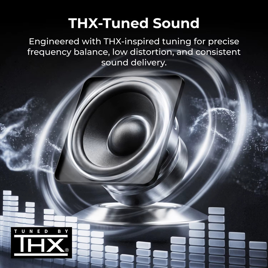 ULTIMEA Skywave X100 Dual Kabelloses Surround-Sound-System in Schwarz mit 2000W Leistung, 9.2.6-Kanal, Dolby Atmos, DTS:X und App-Steuerung - Bild 3