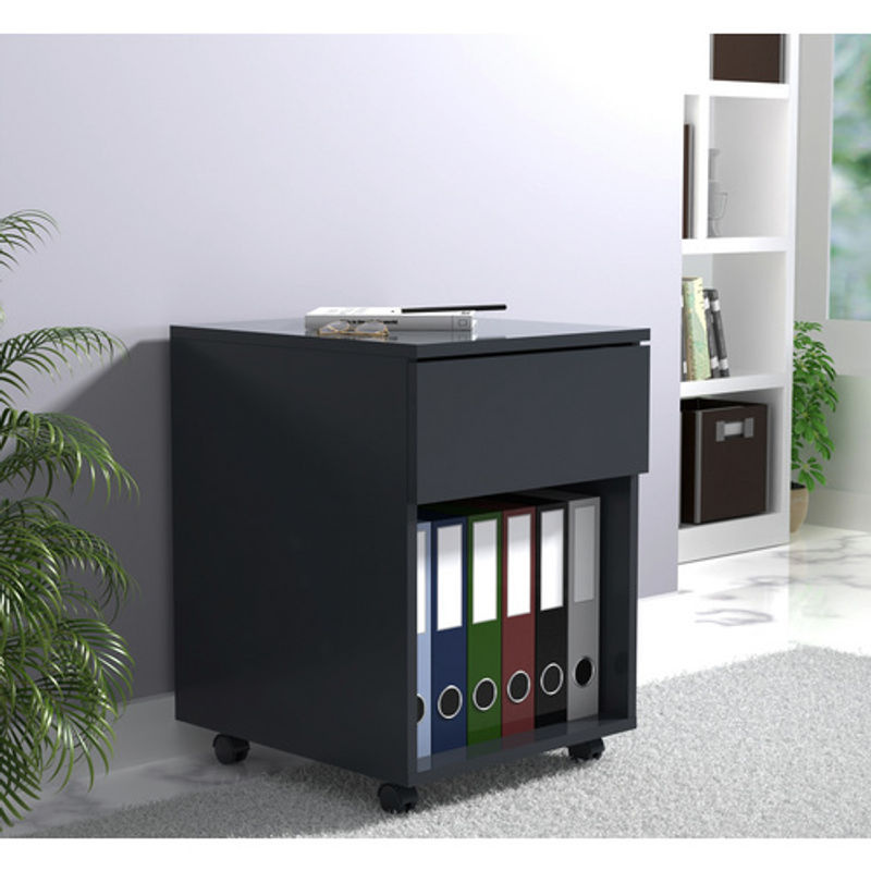 VCM Rollcontainer Dalosa mit 1 Schublade und Fach, Anthrazit/Grau, B: 39 cm, T: 45 cm, H: 55 cm - Bild 6