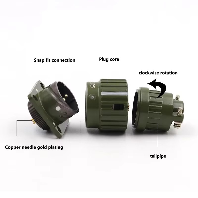 Y21M Serie Industrie Steckverbinder Set mit Schnelle Schnalle, Luftfahrt Feste Typ, Männlich und Weiblich, Farbe: Armee Grün - Bild 2