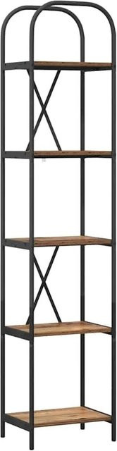 vidaXL Bücherregal aus Holzwerkstoff in Braun, Modernes Standregal für Wohnzimmer, Schlafzimmer oder Büro, B/T/H: 40 x 30 x 183 cm - Bild 1