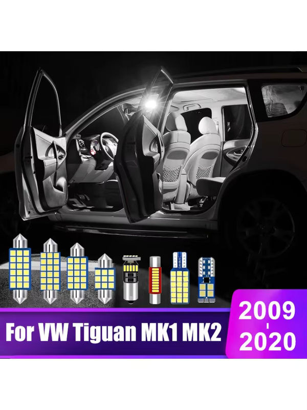 Innenraum-Beleuchtungsset für Volkswagen VW Tiguan 2 5N MK1 MK2 2009-2020 inklusive Leselampen, Schminkspiegel-Leuchten und Handschuhfach-Zierleuchten - Bild 5