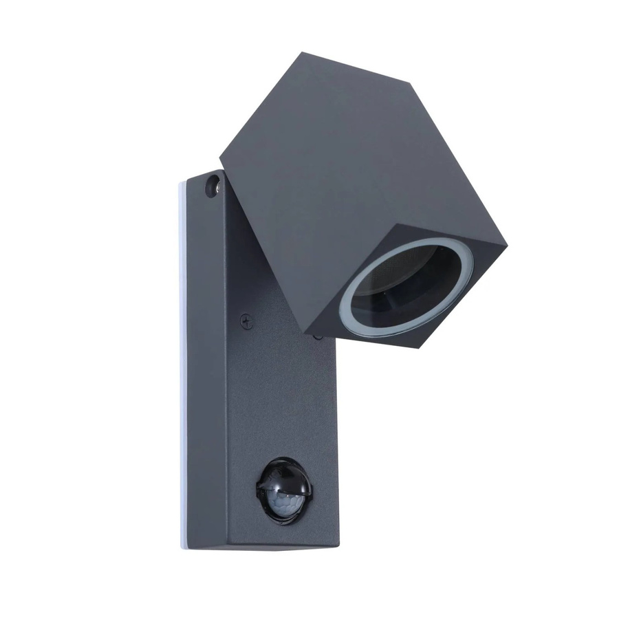 Lindby Wandleuchte Außen Othil in Dunkelgrau mit Bewegungsmelder, moderne 1-flammige Aluminium-Außenleuchte für GU10 Leuchtmittel, IP44 spritzwassergeschützt - Bild 2