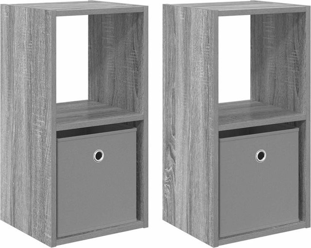 vidaXL Nachttisch Set 2 Stück in Grau Sonoma, modern, B/T/H: 30,5 x 27 x 59,5 cm - Bild 1