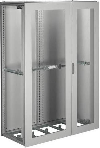 Hager Anreihstandschrank aus Stahl in Lichtgrau, B/T/H: 135,0 x 60,0 x 190,0 cm - Bild 1