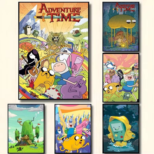 Anime A-Adventure Cartoon Time Poster selbstklebende Wandkunst Dekoration in Mehrfarben - Bild 1