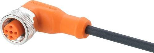 ifm electronic Anschlussleitung EVC004 mit Buchse, gewinkelt, 5-polig, orange, 2 m - Bild 1