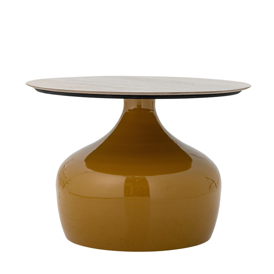 Bloomingville Couchtisch Lecco in Gelb aus Keramik und Metall, Durchmesser: 60 cm, Höhe: 41 cm - Bild 1